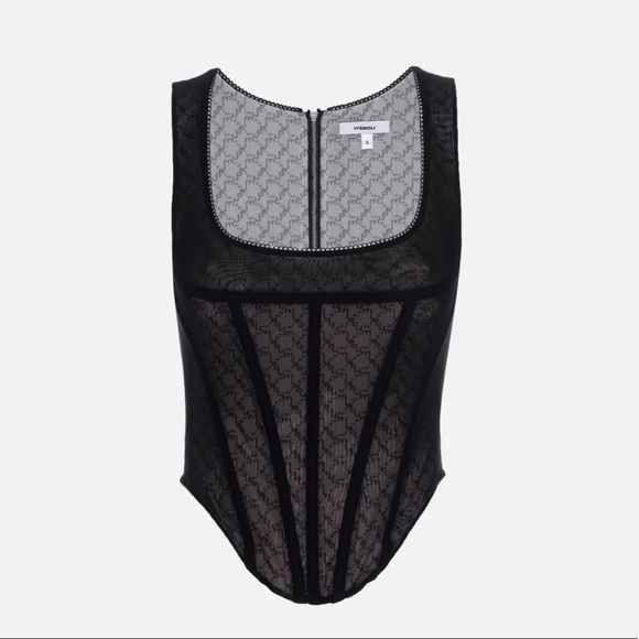 Miaou Black Monogram Campbell Corset - Picture 2 of 11